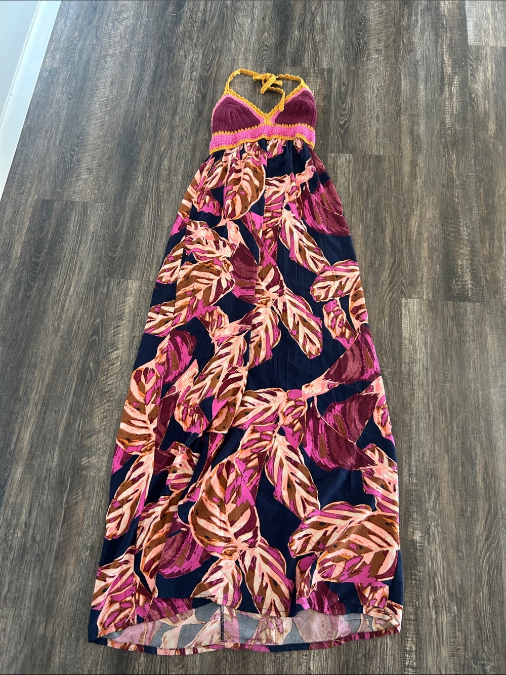 Mossimo Supply Co. Pink Navy Multicolor Floral Blouse